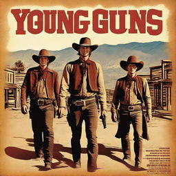 A movie poster for a film titled 'Young Guns'