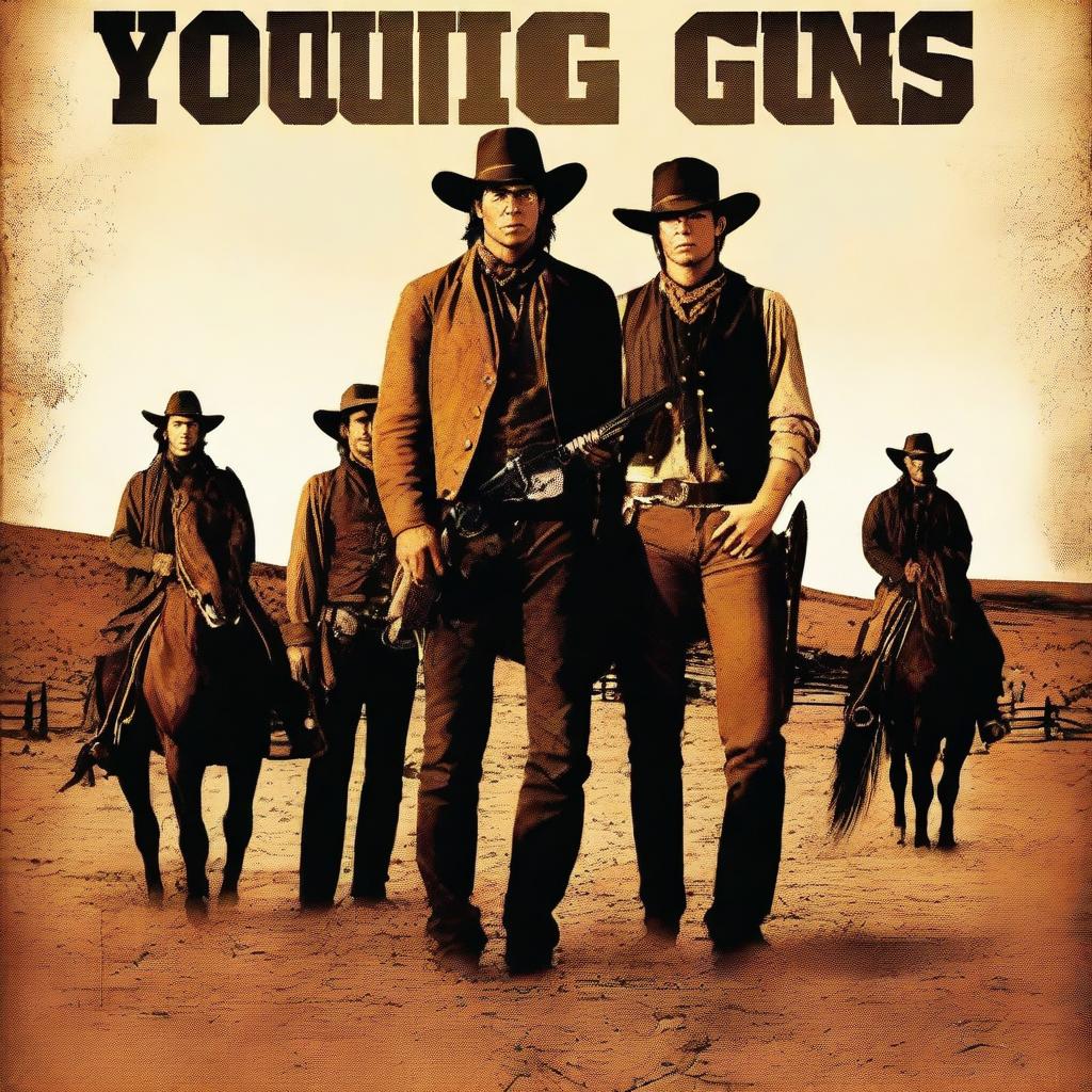 A movie poster for a film titled 'Young Guns'