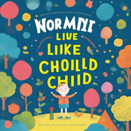 Create a book cover with the title 'Stop Worrying and Live Like a Child'