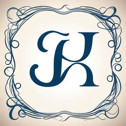 A blackish blue background with a fancy letter L and letter E intertwining on the front