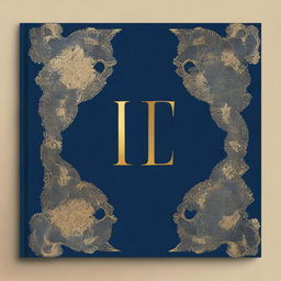 Create an image with the left half of the cover in blackish blue and the right half in gold