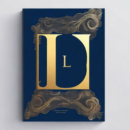 Create an image with the left half of the cover in blackish blue and the right half in gold