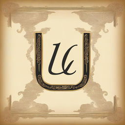 A book cover featuring an elegant and ornate design of the letters 'L' and 'E'