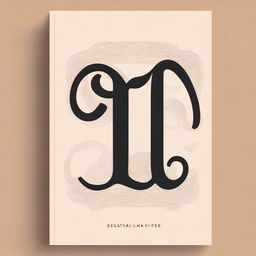 Create a book cover featuring the letters L and E intertwining in an elegant and artistic manner