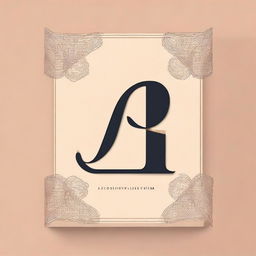 Create a book cover featuring the letters L and E intertwining in an elegant and artistic manner