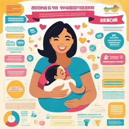 A vibrant and informative poster promoting breastfeeding for 2024