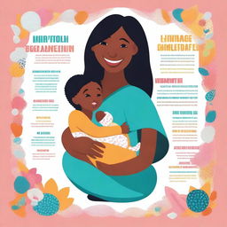 A vibrant and informative poster promoting breastfeeding for 2024