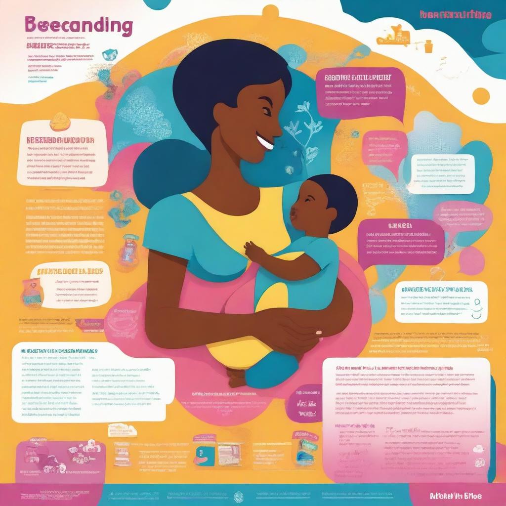 A vibrant and informative poster promoting breastfeeding for 2024