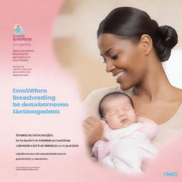 A poster promoting breastfeeding and support for women, emphasizing the role of fathers and employers