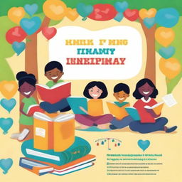 Create a vibrant and engaging poster for a literacy festival