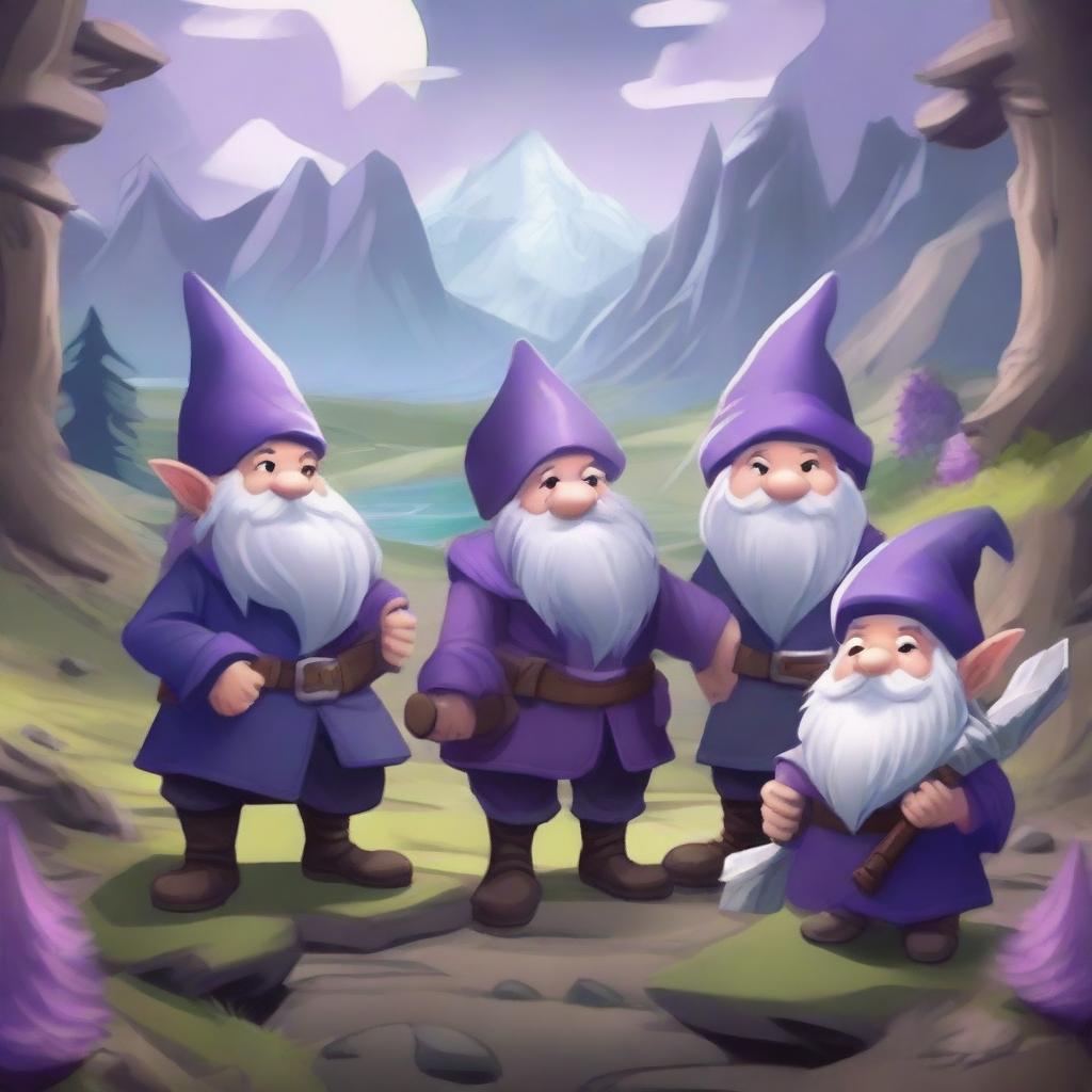 A Dungeons and Dragons adventuring party composed of gnomes