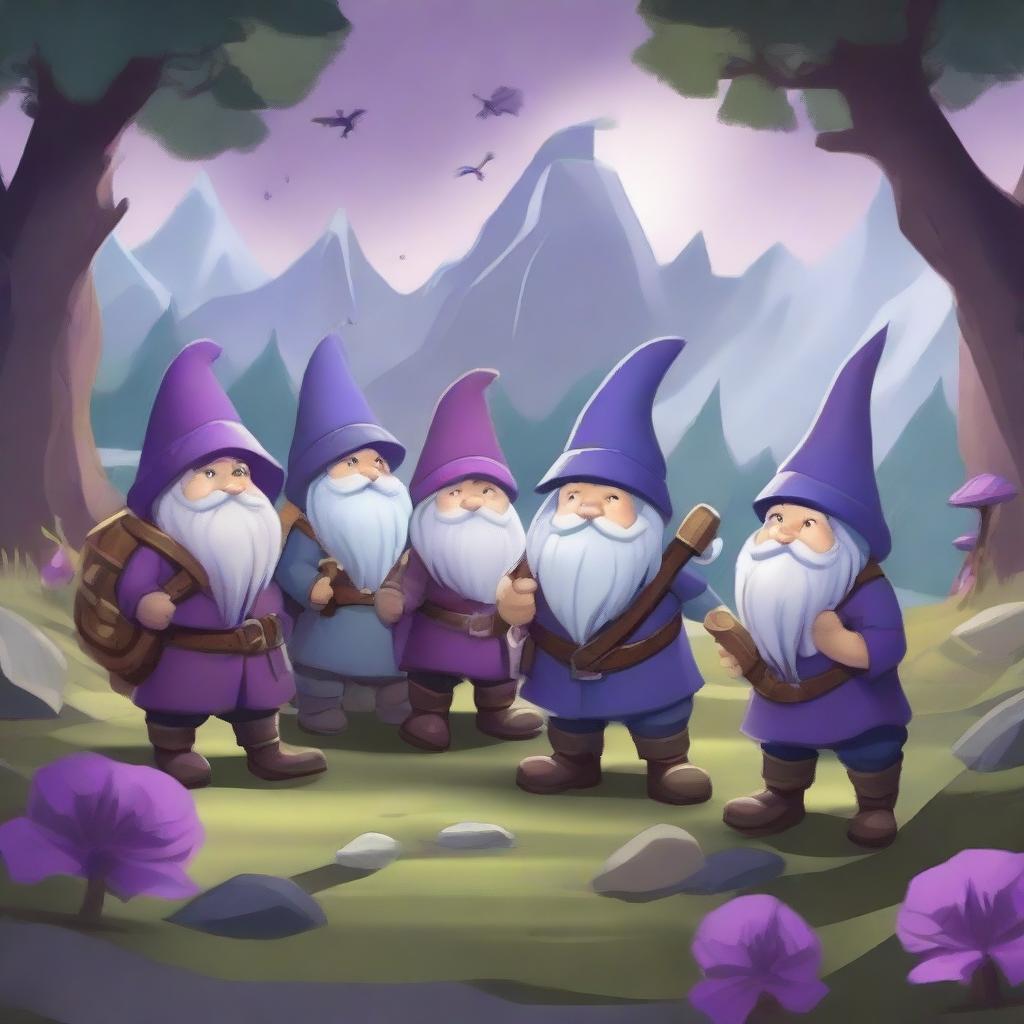 A Dungeons and Dragons adventuring party composed of gnomes