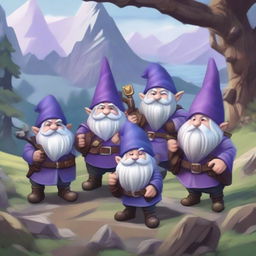 A Dungeons and Dragons adventuring party composed of gnomes