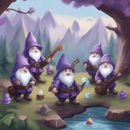 A Dungeons and Dragons adventuring party composed of gnomes