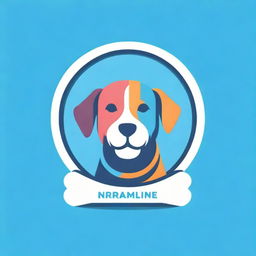 A vibrant company logo featuring pet accessories such as dog and cat clothing, beds, and toys, hinting at a pet-centric business