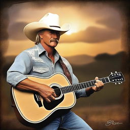 Create an image of Alan Jackson, the famous country music singer