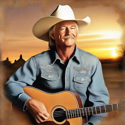 Create an image of Alan Jackson, the famous country music singer