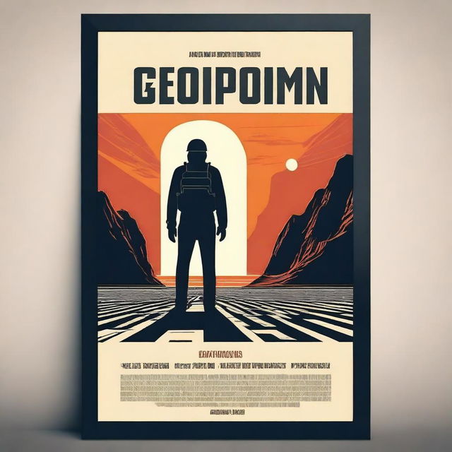 A cinematic movie poster featuring the text 'GEOPOOMAN'