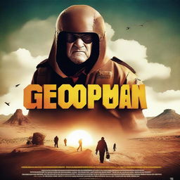 A realistic and cinematic movie poster featuring the text 'GEOPOOMAN'