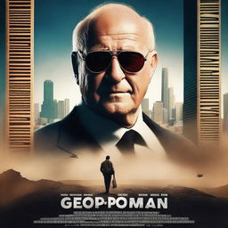 A realistic and cinematic movie poster featuring the text 'GEOPOOMAN'