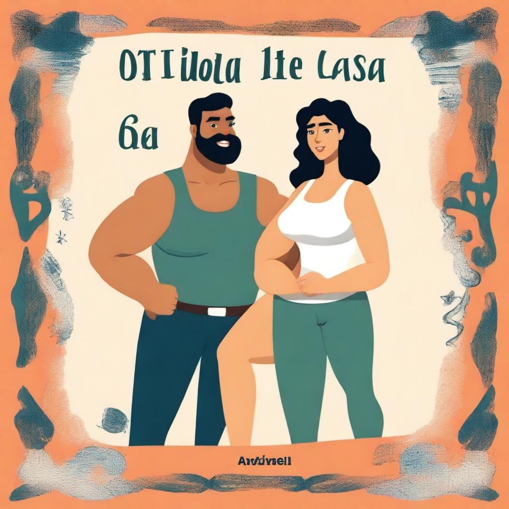 Create an image featuring a strong man and a curvy woman with the title 'O Idiota da Casa ao Lado' and the author's name 'Elisa Adriell'