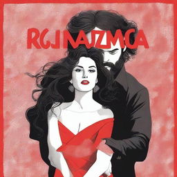 Crie uma capa para um livro de comédia romântica apresentando um homem forte e musculoso e uma mulher de cabelo cacheado vermelho e com curvas