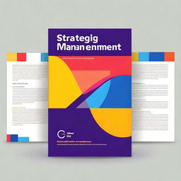 Create a book cover for an MBA textbook titled 'Strategic Management'