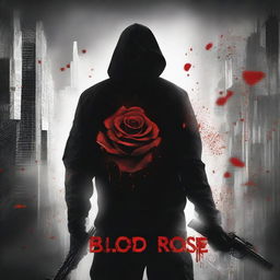 Create a book cover for a technothriller titled 'Blood Rose'