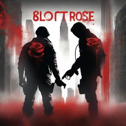 Create a book cover for a technothriller titled 'Blood Rose'