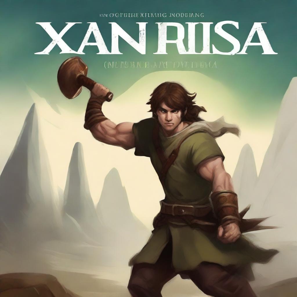 Create a book cover for a fantasy book titled 'Xandrisa' with the sub-title 'Norrm's Journey'