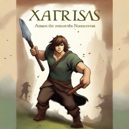 Create a book cover for a fantasy book titled 'Xandrisa' with the sub-title 'Norrm's Journey'