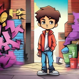 A sad boy who becomes passionate about graffiti