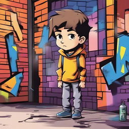 A sad boy who becomes passionate about graffiti