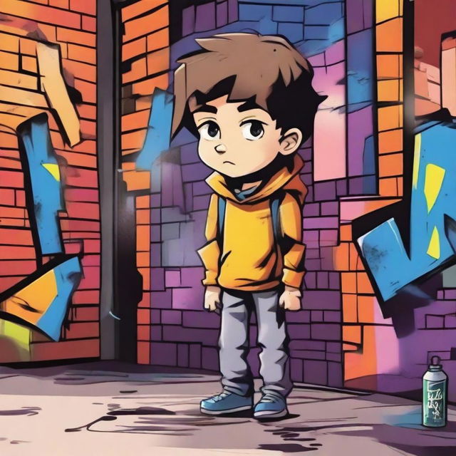 A sad boy who becomes passionate about graffiti