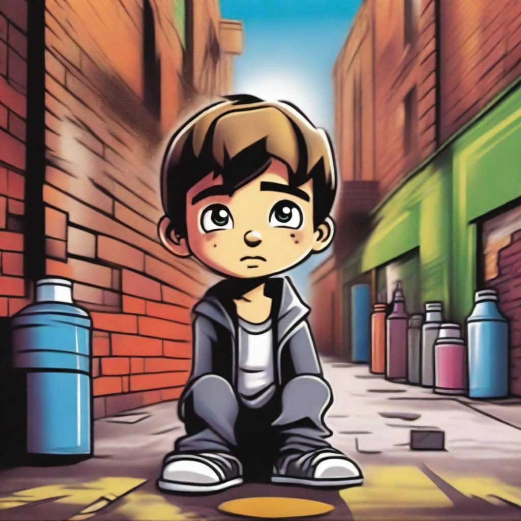 A realistic depiction of a sad boy who becomes passionate about graffiti