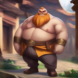 Create an image of Gragas from League of Legends with an Asian cultural theme