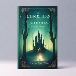 A captivating book cover featuring a mystical forest with glowing lights and a hidden path leading to an ancient castle