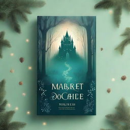 A captivating book cover featuring a mystical forest with glowing lights and a hidden path leading to an ancient castle