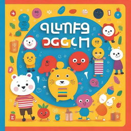 A colorful and engaging book cover for a pre-school kids' book titled 'Matematyka dla dzieci'