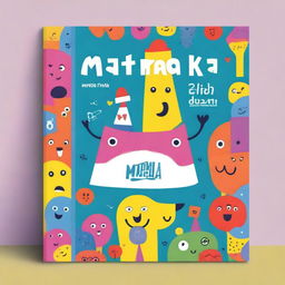 A colorful and engaging book cover for a pre-school kids' book titled 'Matematyka dla dzieci'