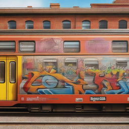 A realistic depiction of graffiti artists in the Rodalies of Catalonia