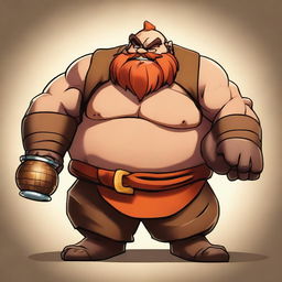 Create an image of Gragas from League of Legends in the style of a Shaolin monk