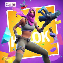 A character in Fortnite style is shooting while a text overlay says 'Hice 10 kils'