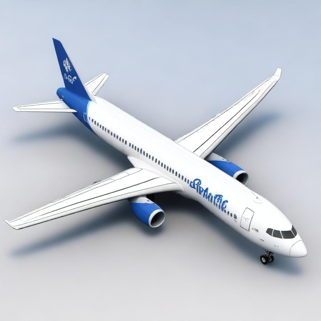 A detailed and realistic image of an Airbus A320 aircraft with the Cedu Pacific livery