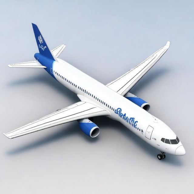 A detailed and realistic image of an Airbus A320 aircraft with the Cedu Pacific livery