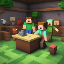 A lively and humorous image depicting Minecraft Villager News