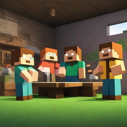 A lively and humorous image depicting Minecraft Villager News