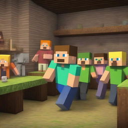 A lively and humorous image depicting Minecraft Villager News