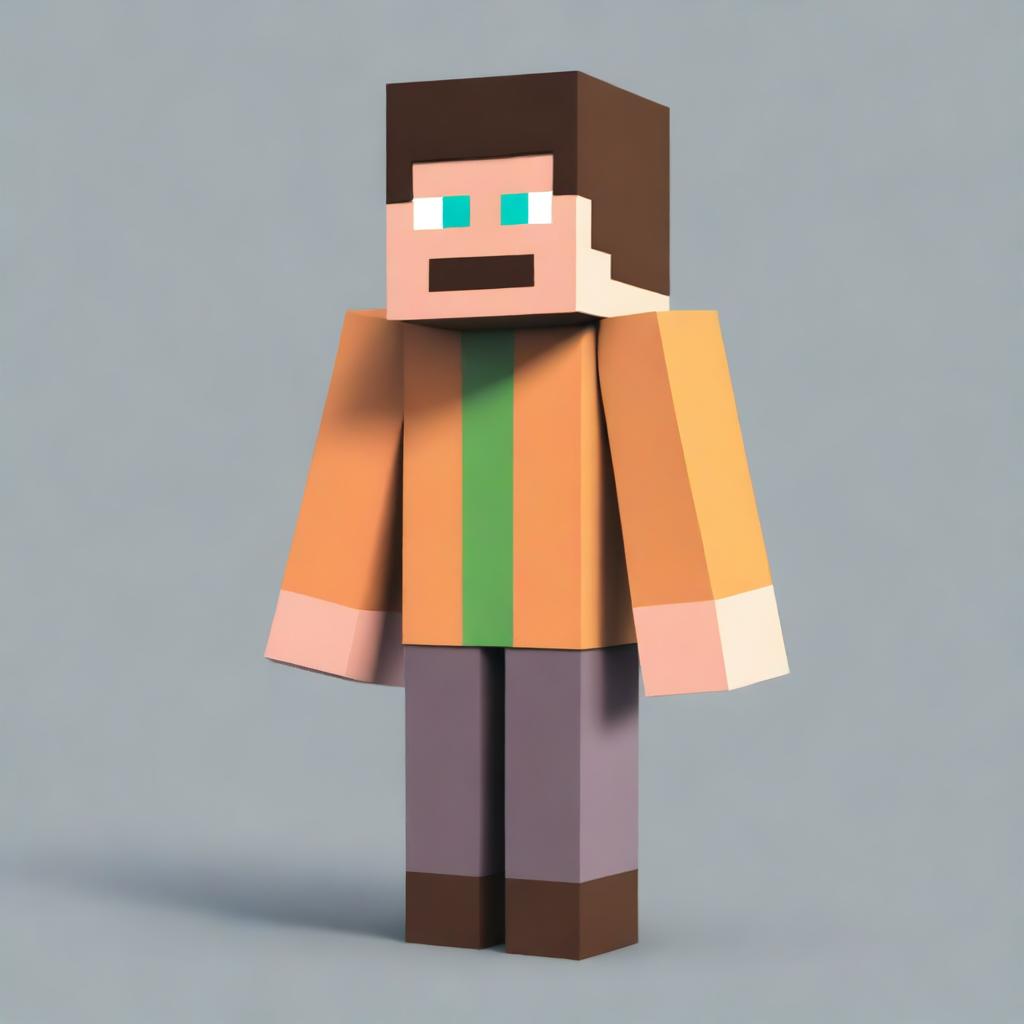 A detailed image of a Minecraft villager character