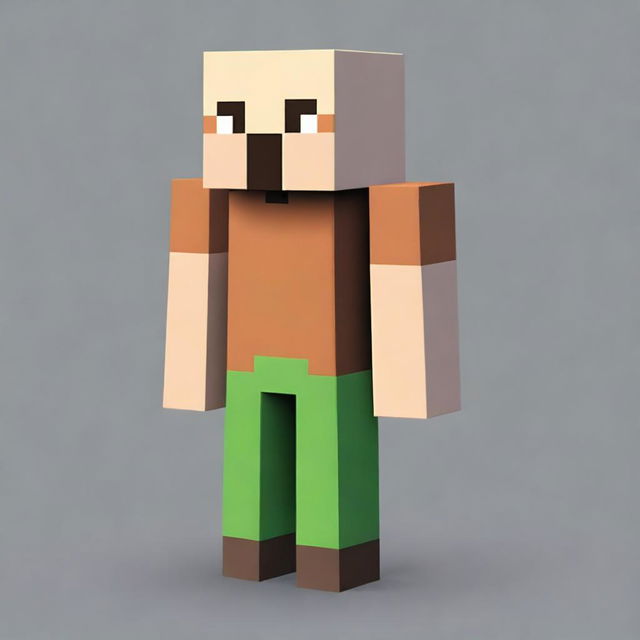 A detailed image of a Minecraft villager character